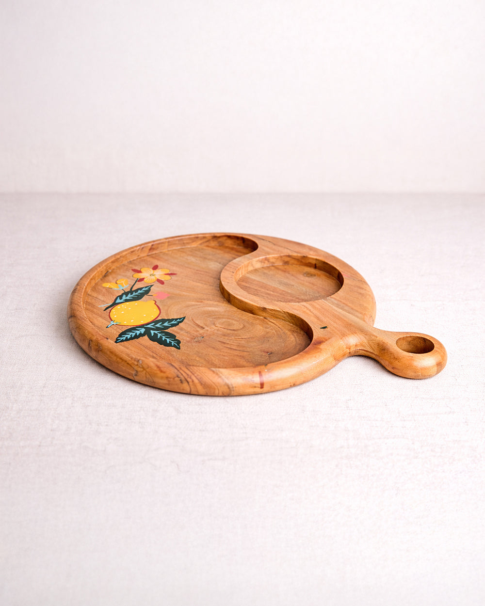 Florentine Charcuterie Wooden Board,11"| Citrus Zest