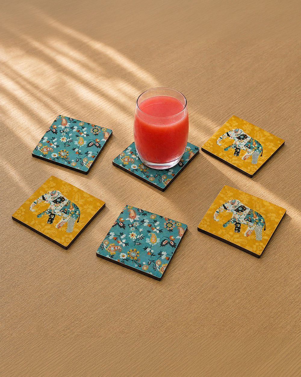 Pixel Paisley Coasters (Set of 6)