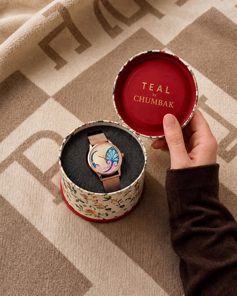 Teal By Chumbak | Urban feathers Watch - Metal Mesh Strap