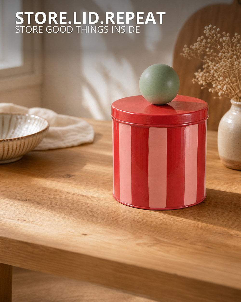 Circus Stripes Cookie Tin | Forest Folklore