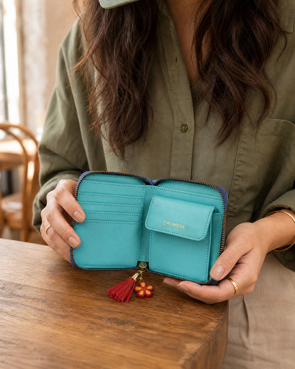 Boho Llama Aztec Wallet ' Mini