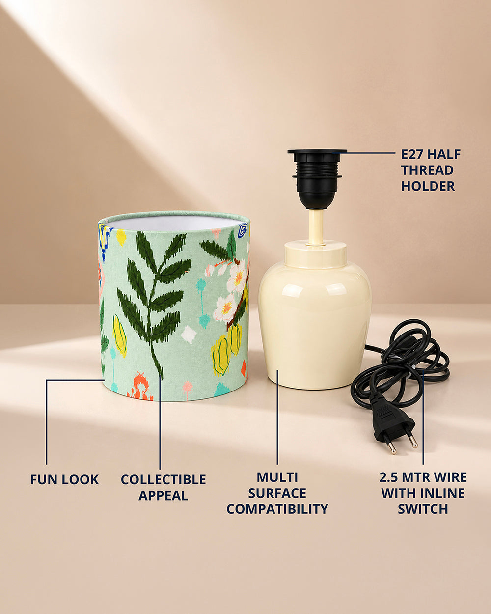 Folklore Bloom Ikat Table Lamp | Forest Folklore