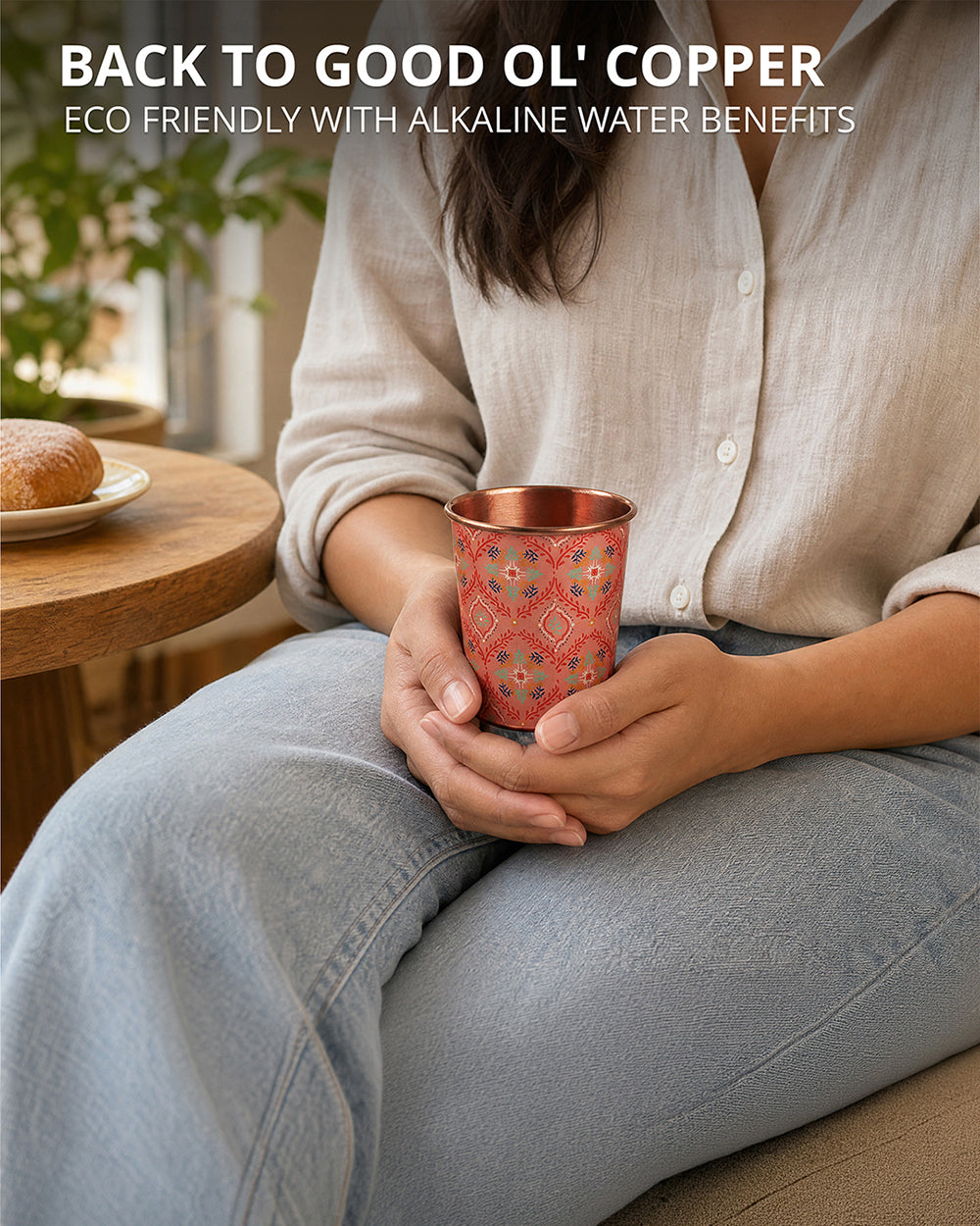 Moroccan Tile Copper Tumbler- Small