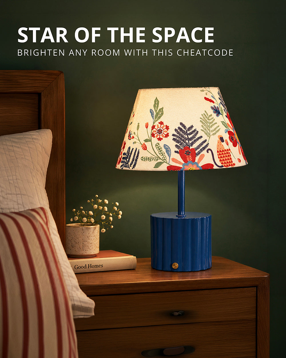 Forest Bloom Conical Table Lamp | Forest Folklore