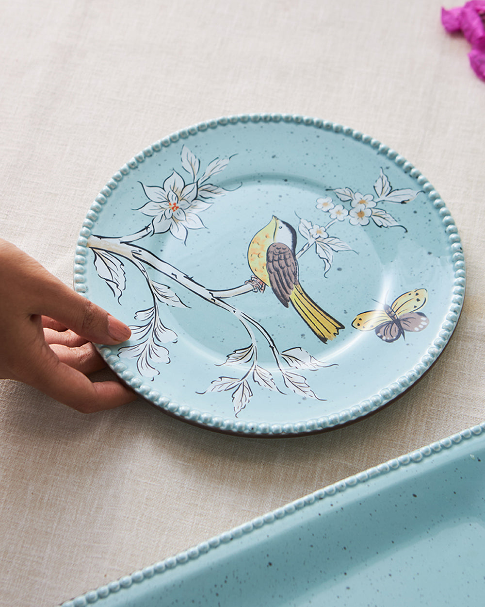 Flora Bird Dessert Plate