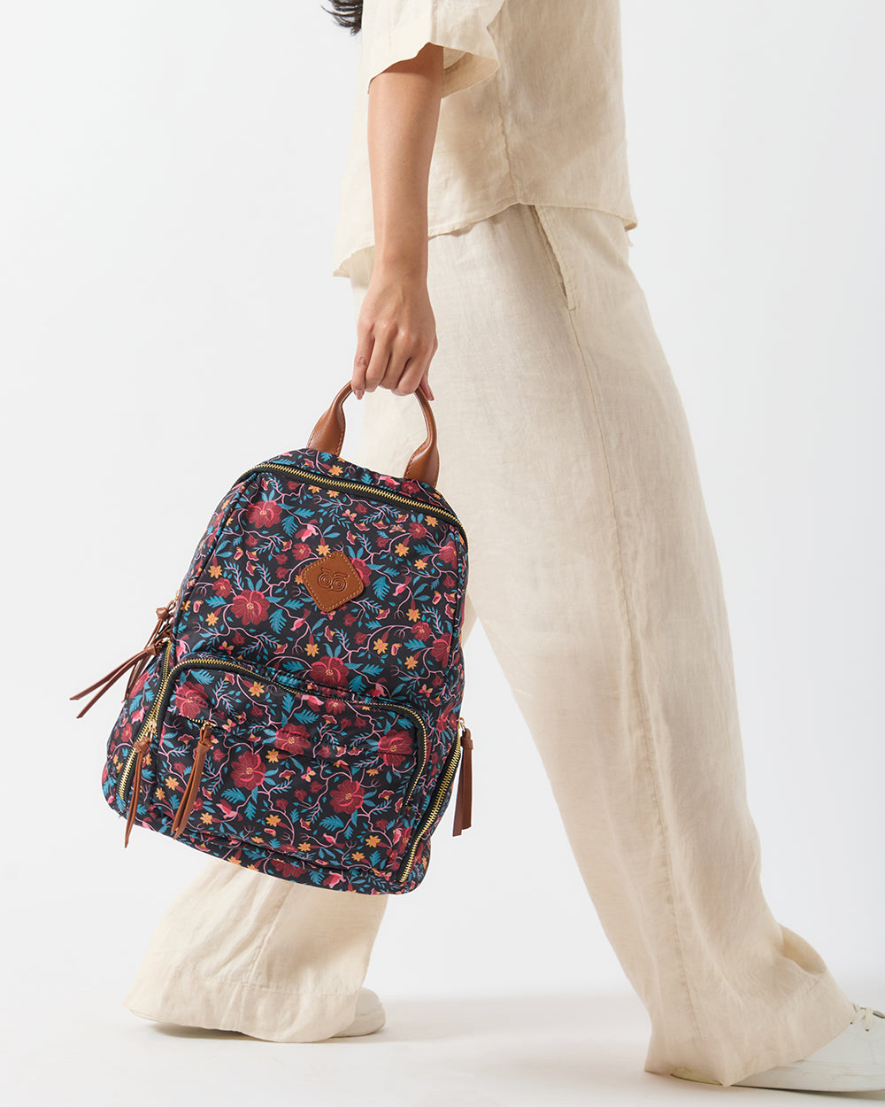 Floral Vines Printed Backpack
