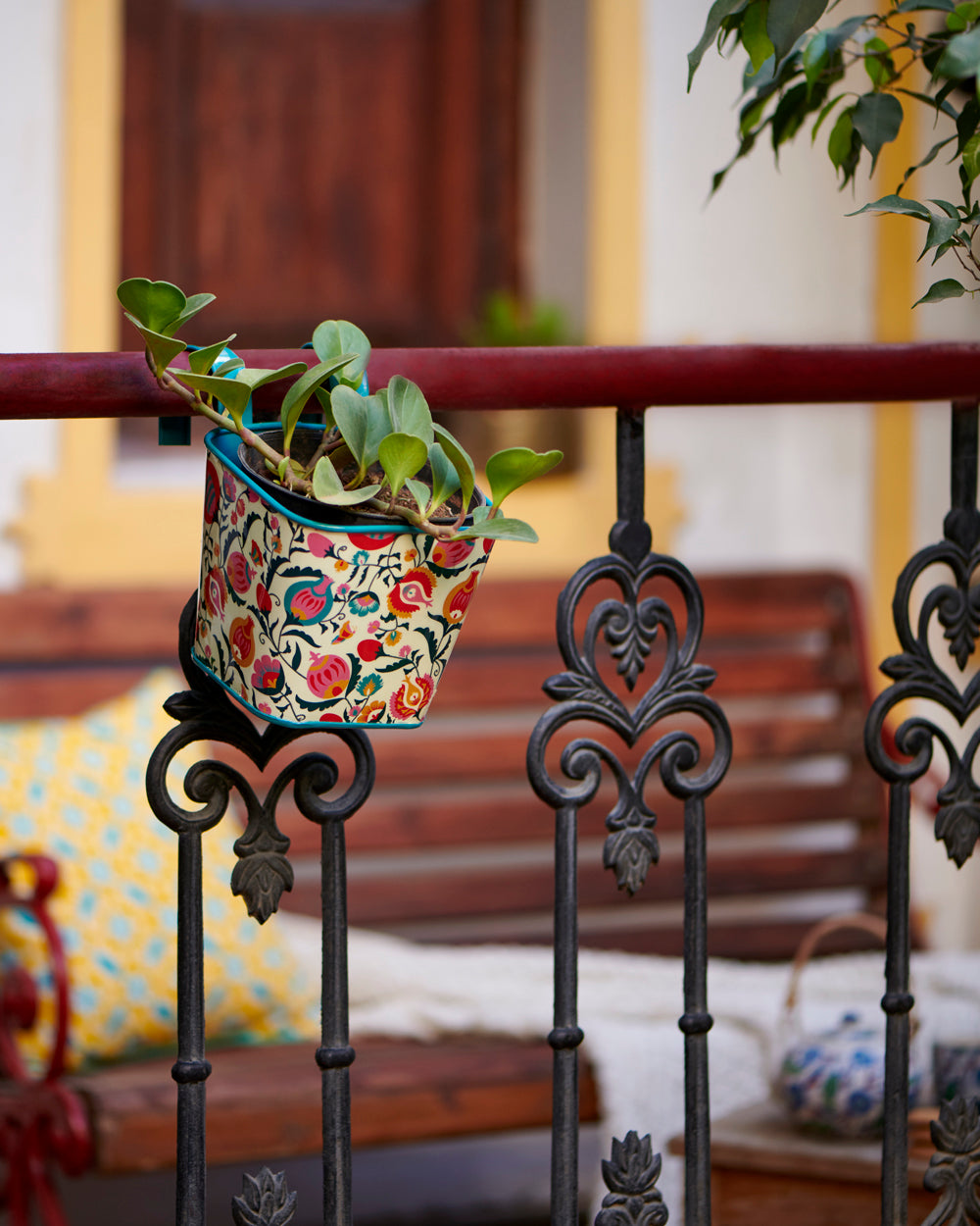 Boho Branches  Hanging planter - Square