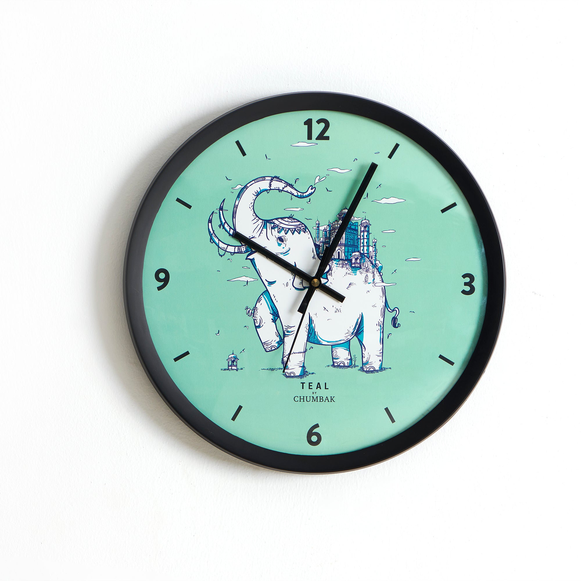Chumbak Royal Ride Wall Clock - Black Rim