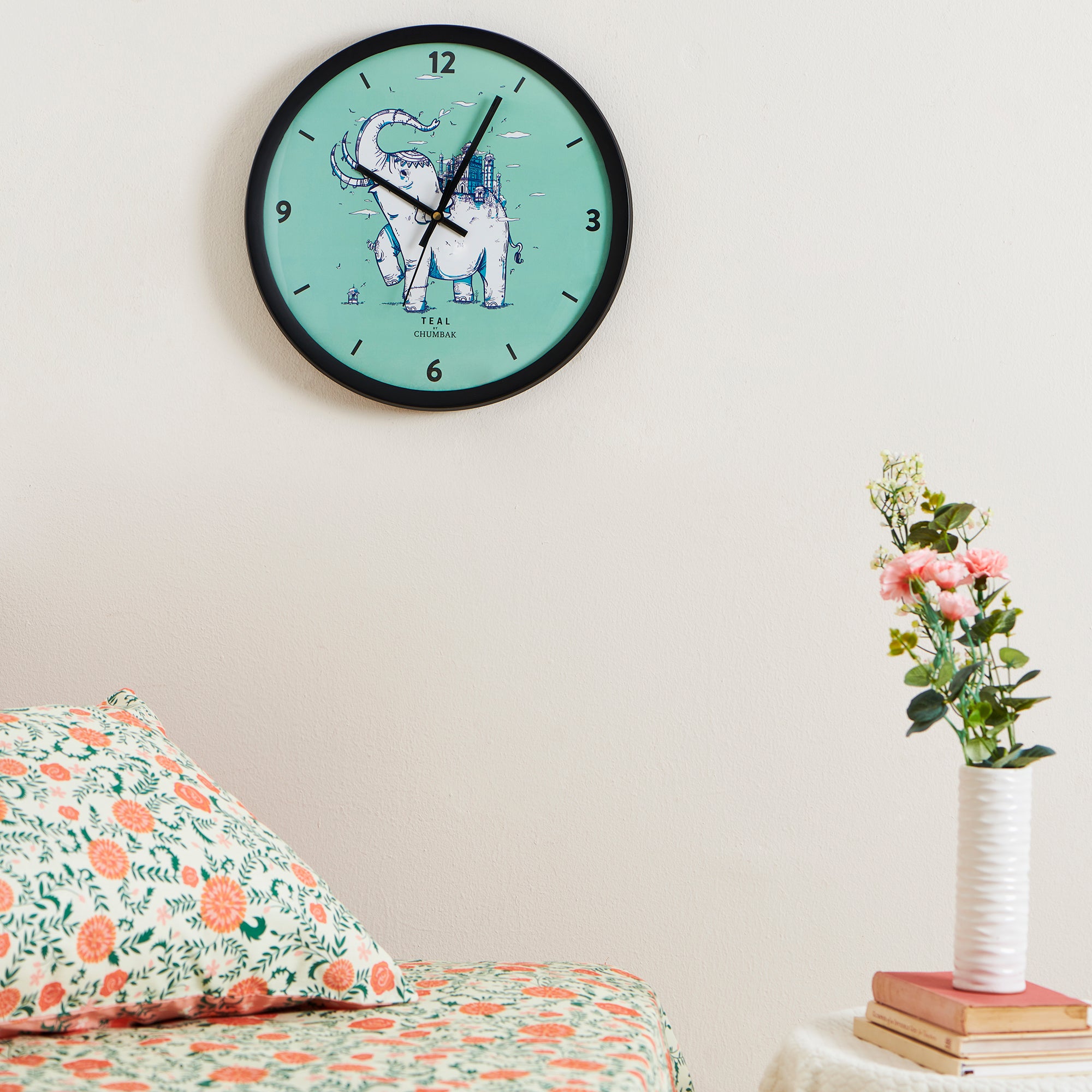 Chumbak Royal Ride Wall Clock - Black Rim