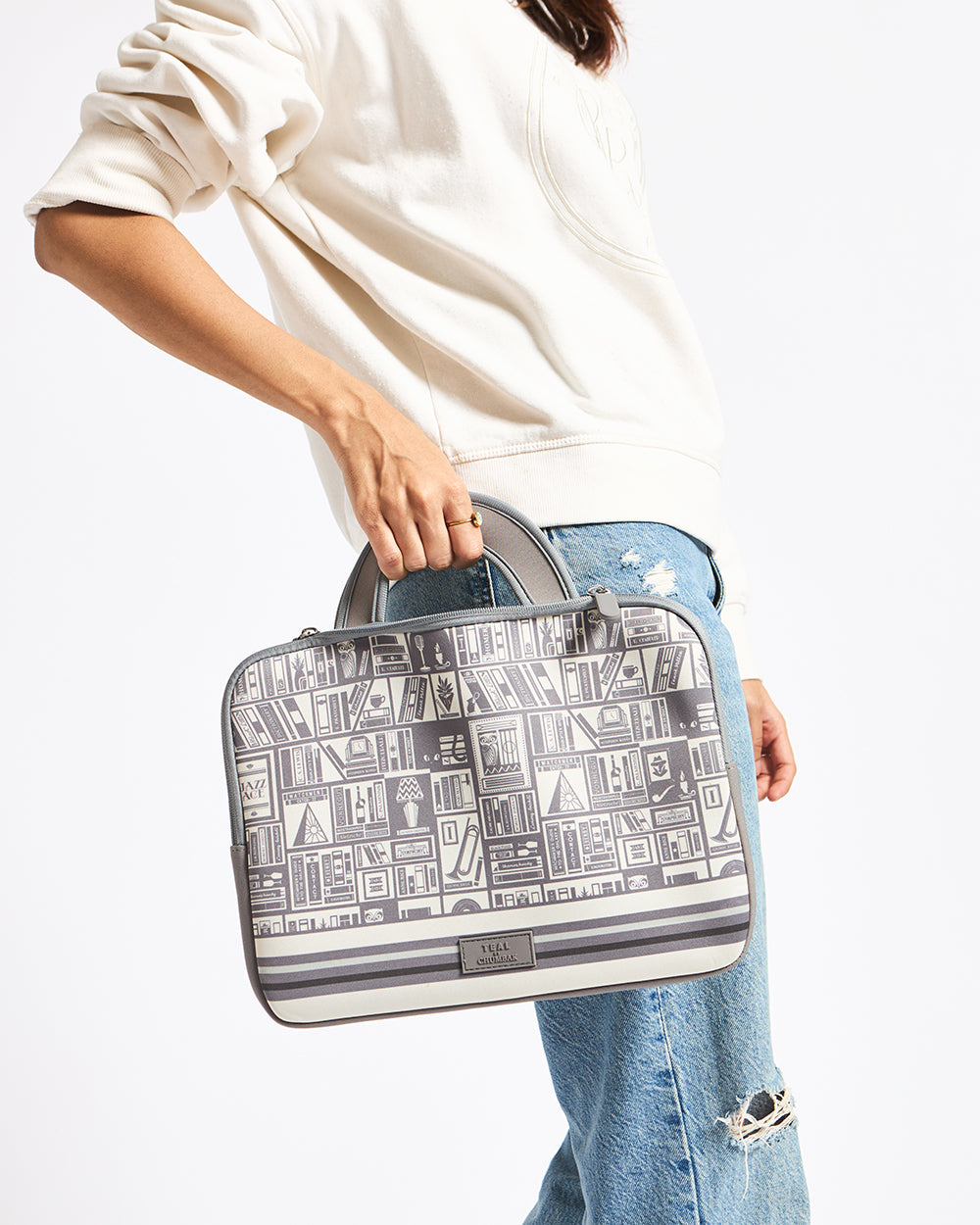 TEAL By Chumbak Welcome to Library Laptop Sleeve - 15inch