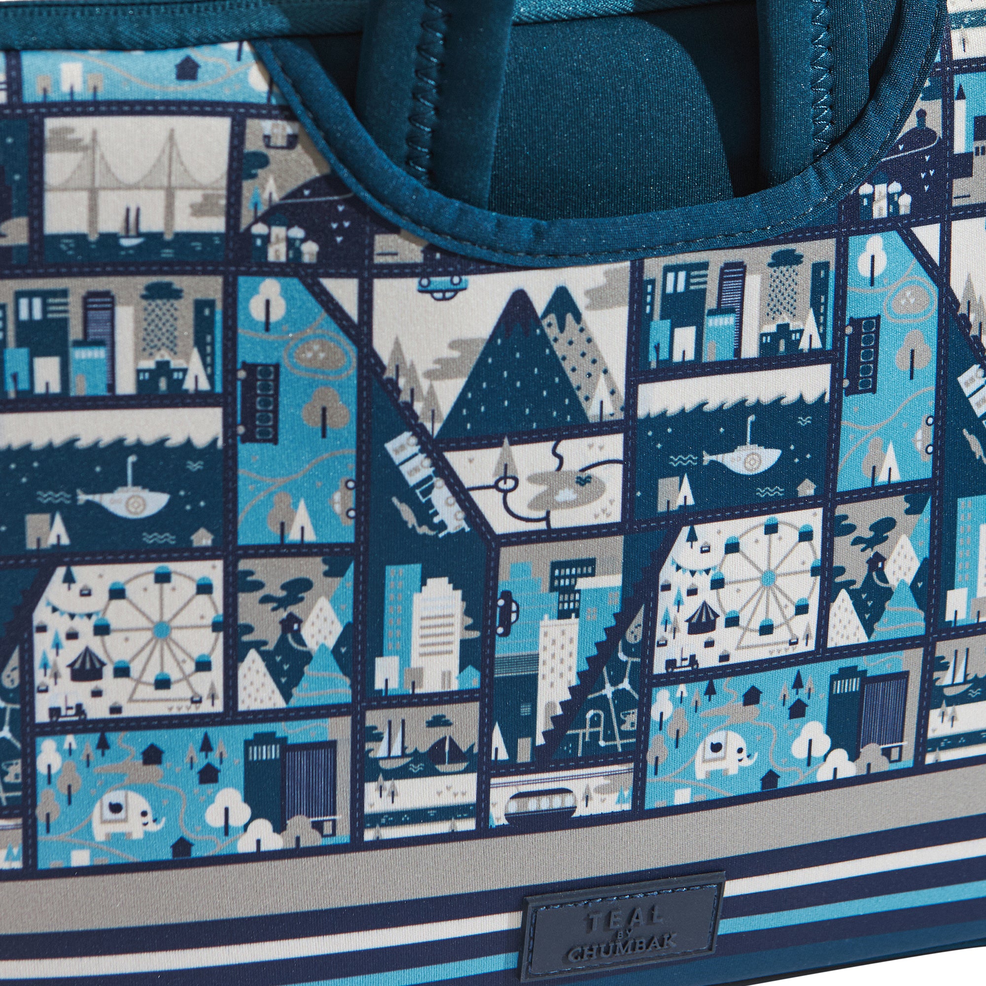 TEAL By Chumbak Amusement Park Laptop Sleeve - 13inch