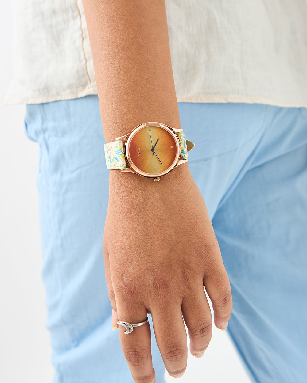 TEAL by Chumbak Ombre Aztec Watch-Peach