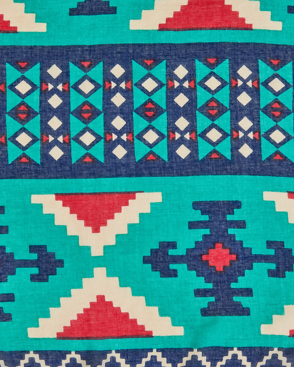 Mercado Aztec Tassels Scarf - Rectangular