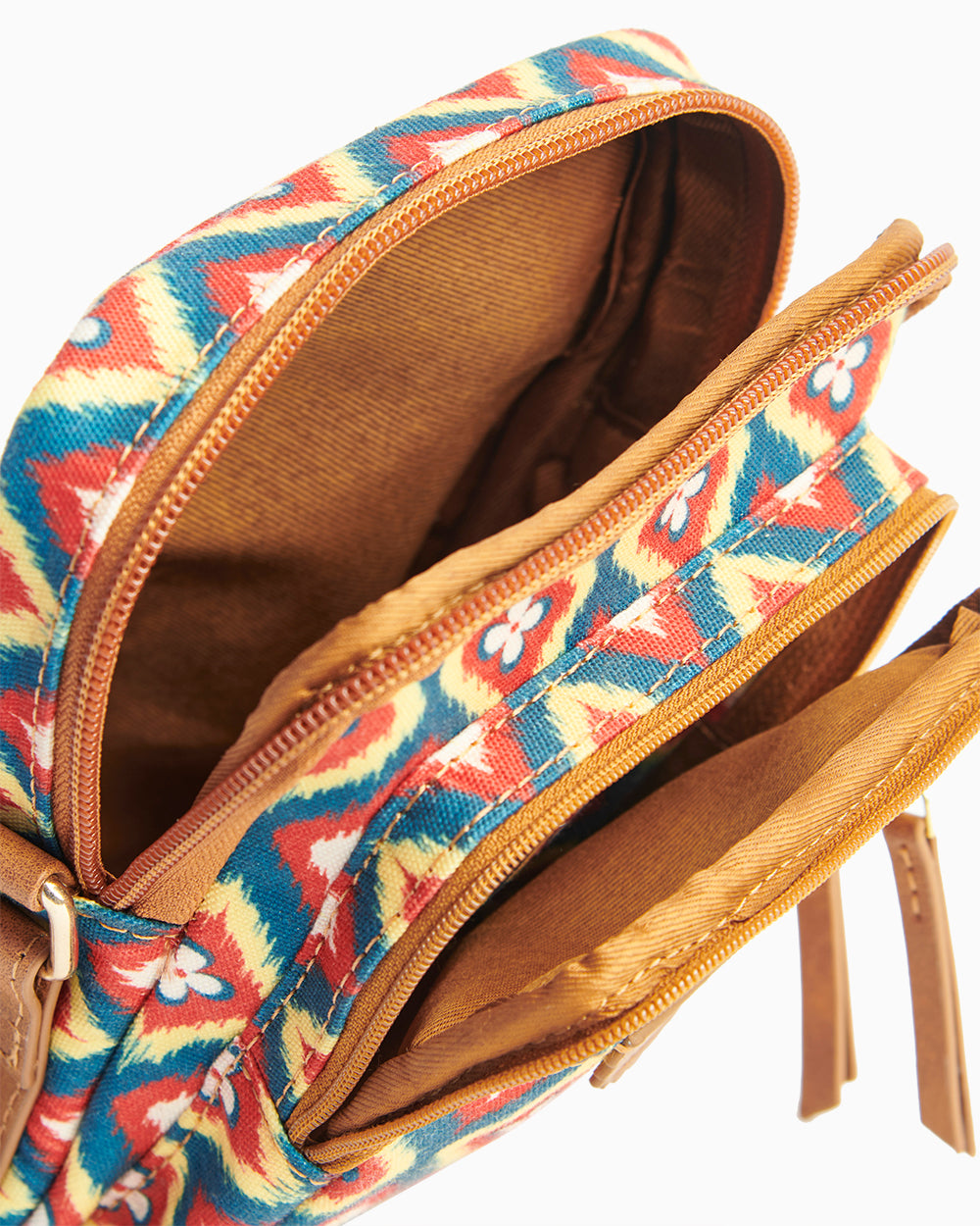 Teal by Chumbak Ikkat Glow wallet Sling Bag