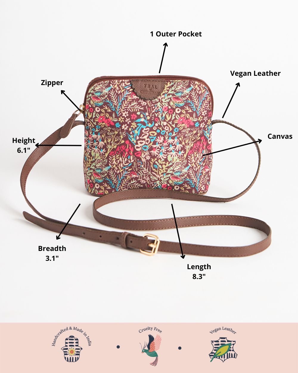 TealByChumbak Rainforest Sling Bag