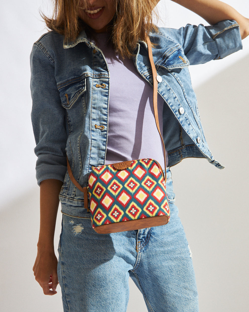 Ikkat sling bag Clearance