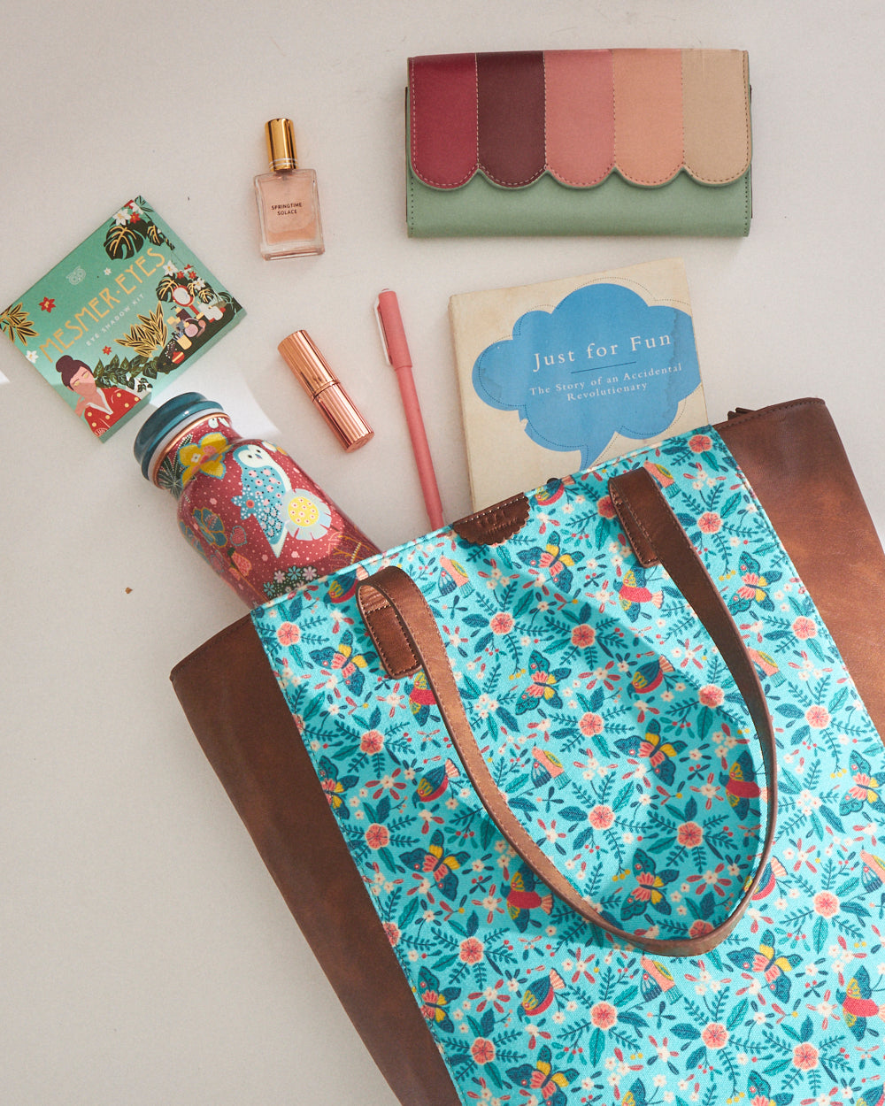 Teal By Chumbak Birds of Paradise Tote