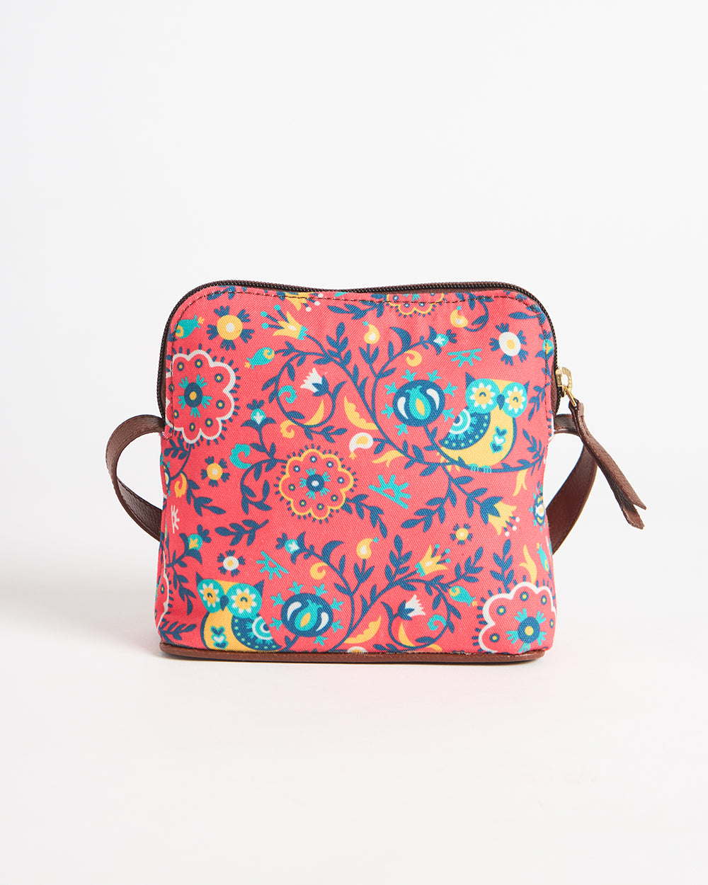 Teal By Chumbak Bukhara Blooms and Boons Sling Bag - Coral