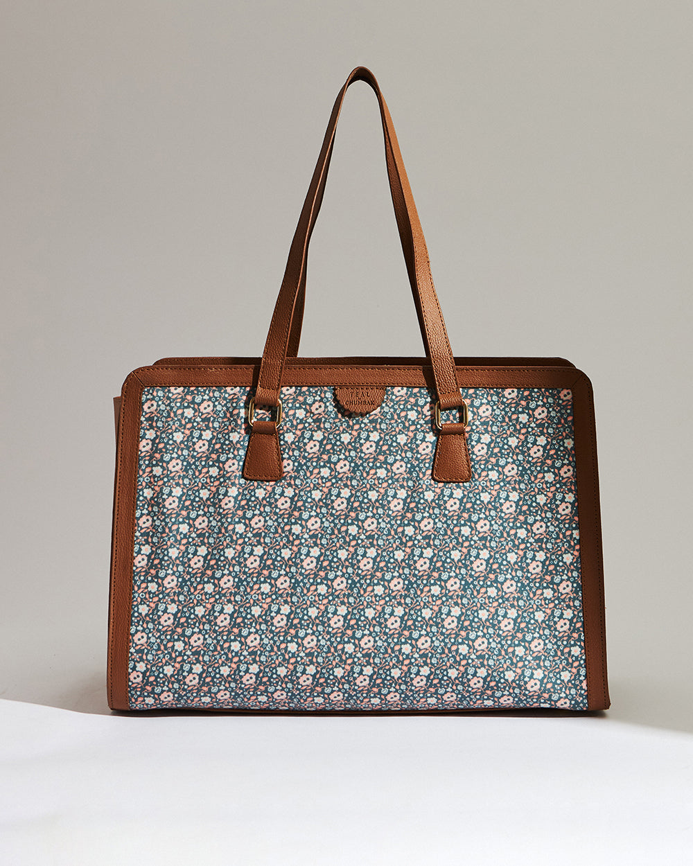 Teal by Chumbak Floral Beds Office Tote