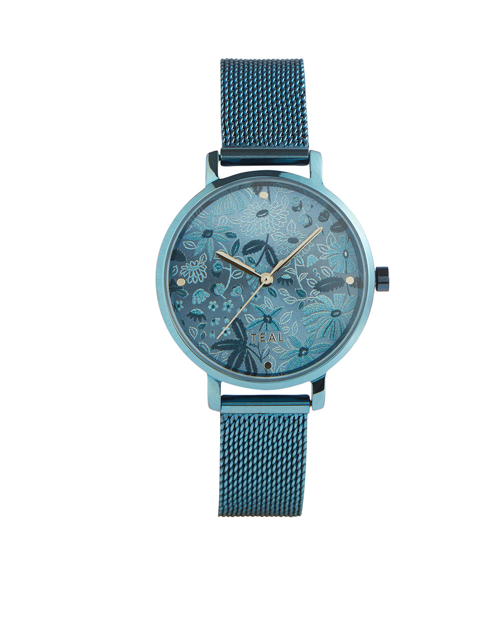 Teal by Chumbak Moonshine Watch | Metal Mesh Strap - Blue