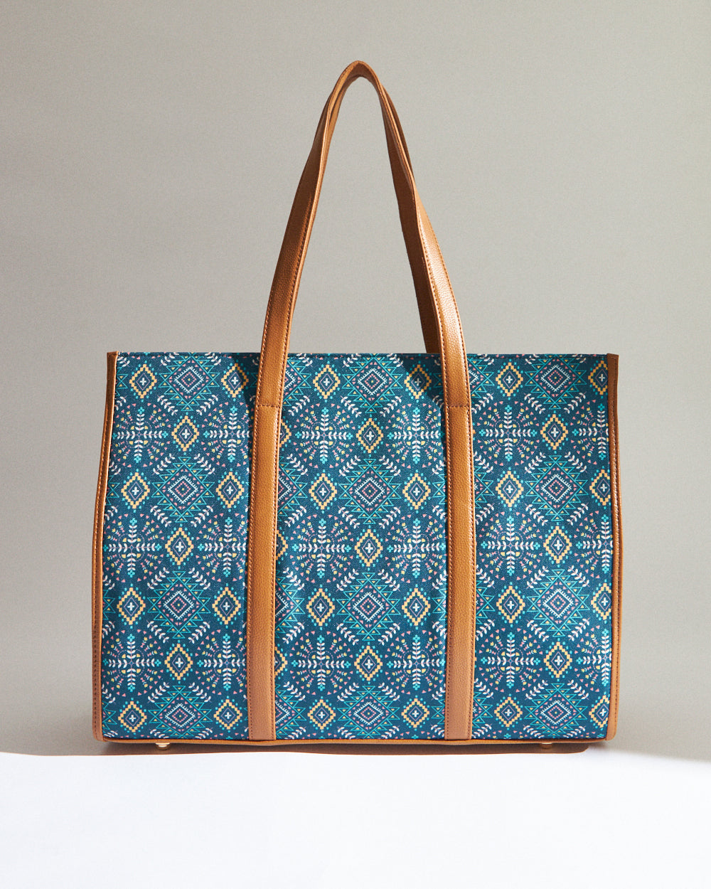 Teal by Chumbak Mexico Aztec Canvas Tote