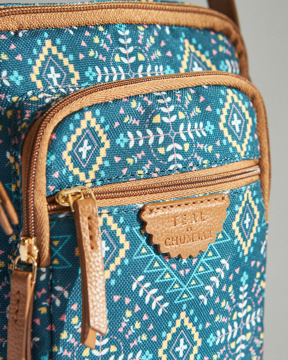 Teal by Chumbak Mexico Aztec Wallet  Sling Bag