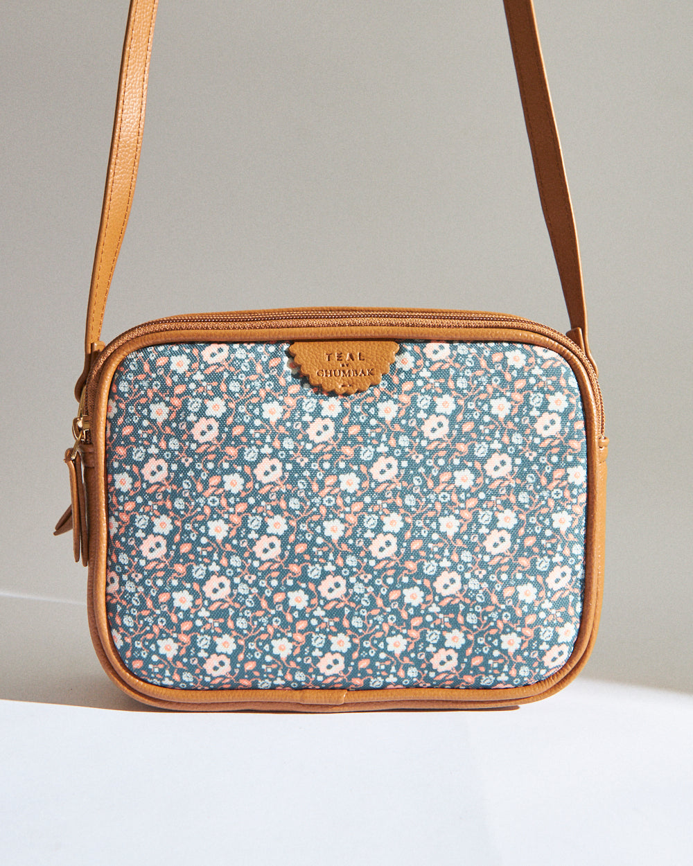 Teal by Chumbak Floral Beds Box Sling Bag