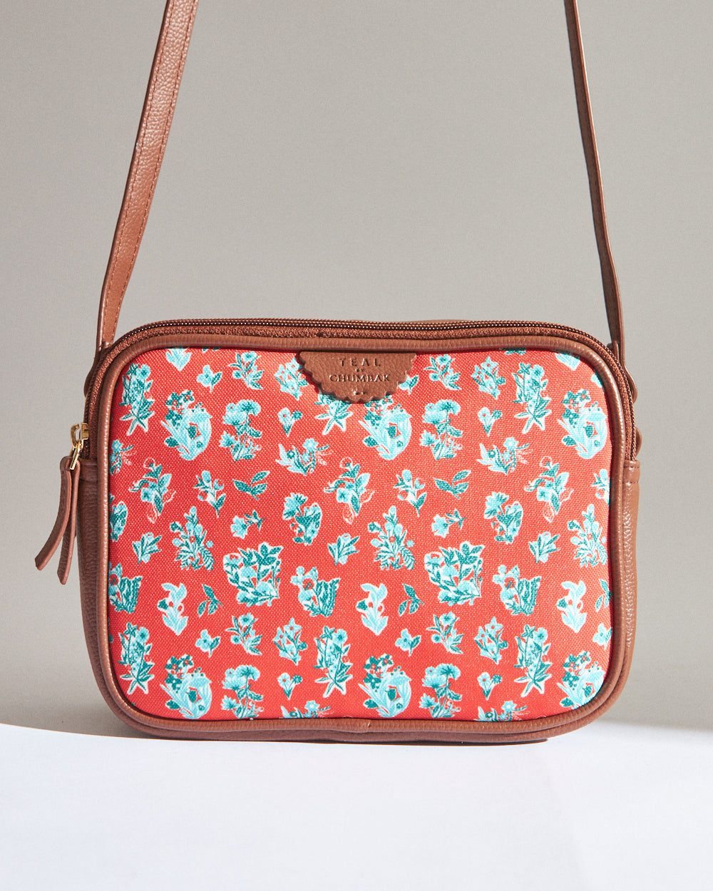 Teal by Chumbak Wildflower Box Sling Bag