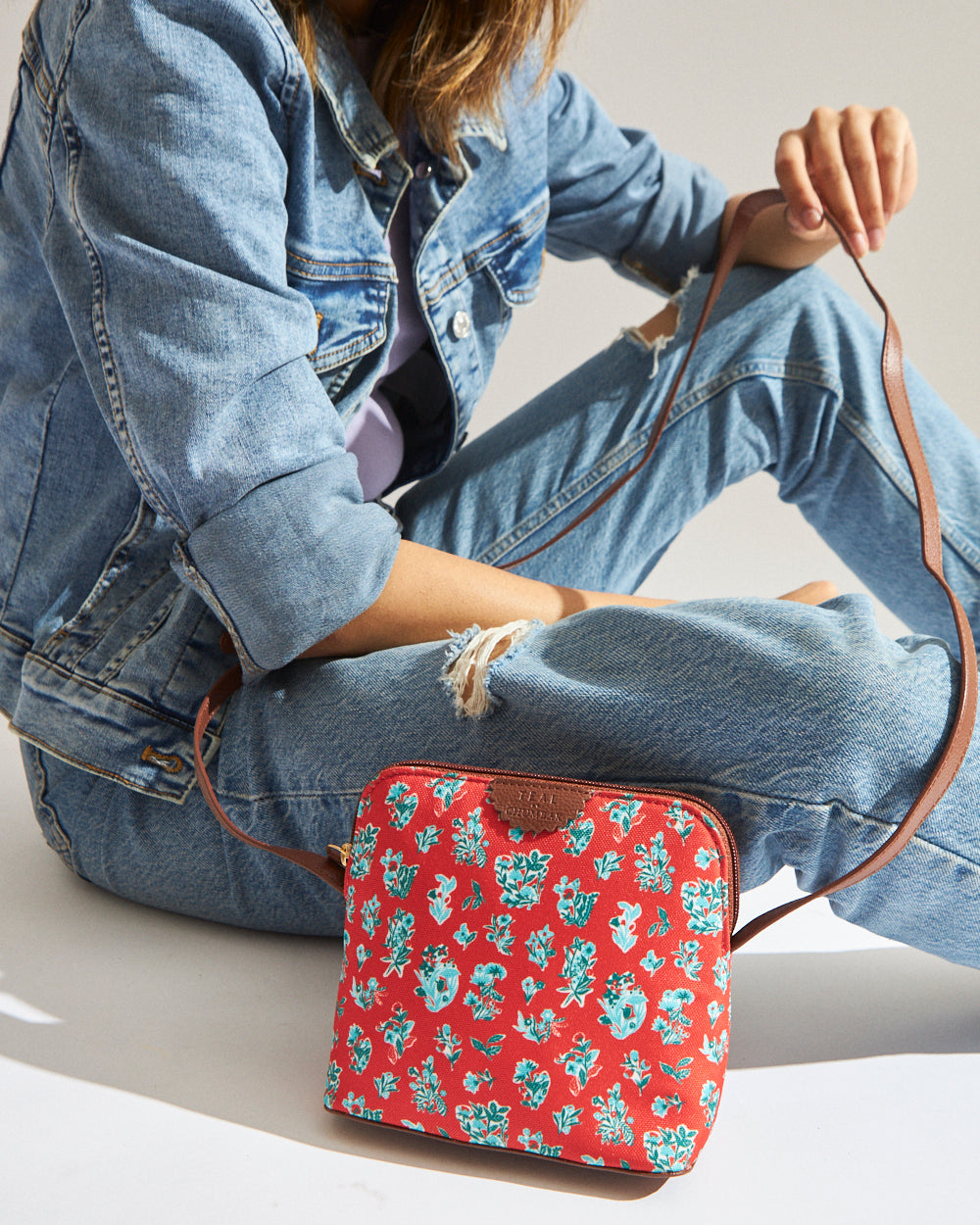 Teal by Chumbak Wildflower Sling bag