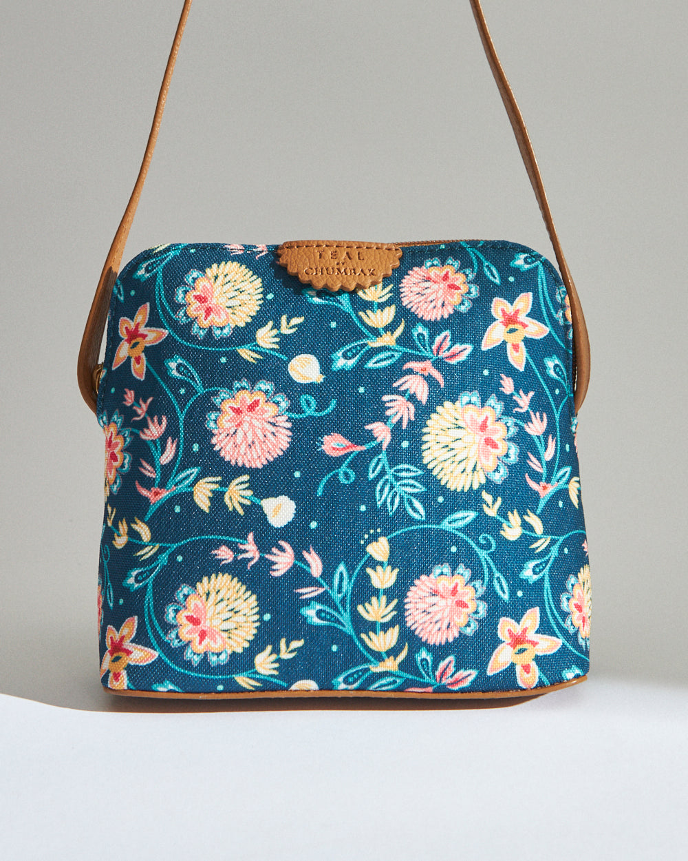 Teal by Chumbak Blue Bloom Sling Bag