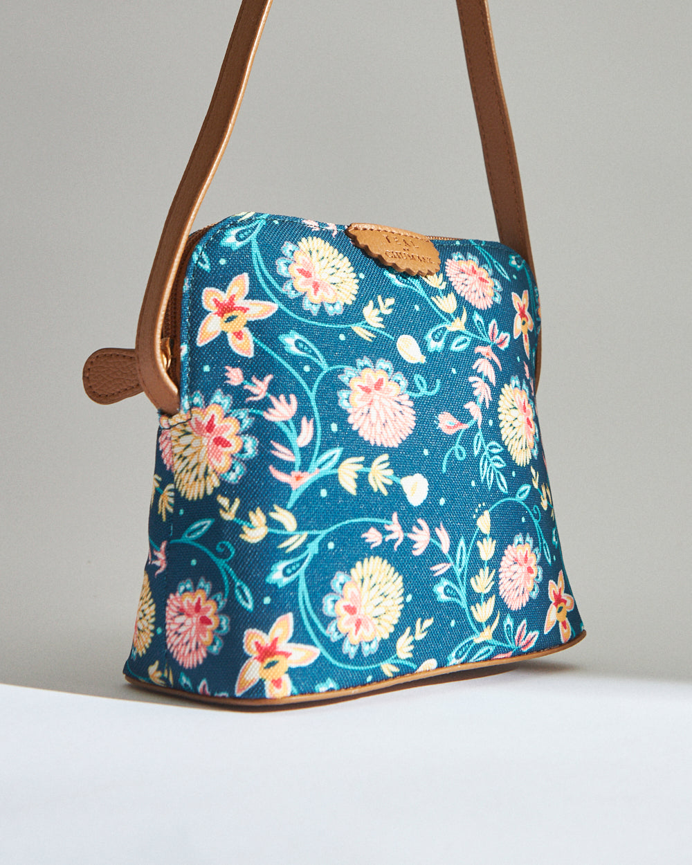 Teal by Chumbak Blue Bloom Sling Bag