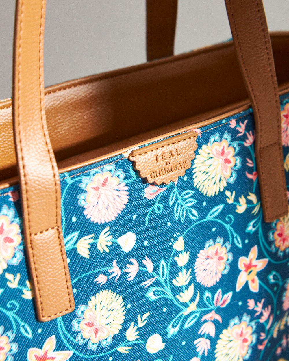 Teal by Chumbak Blue Bloom Shopper Tote