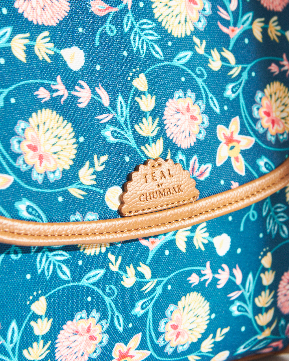 Teal by Chumbak Blue Bloom Crossbody Bag