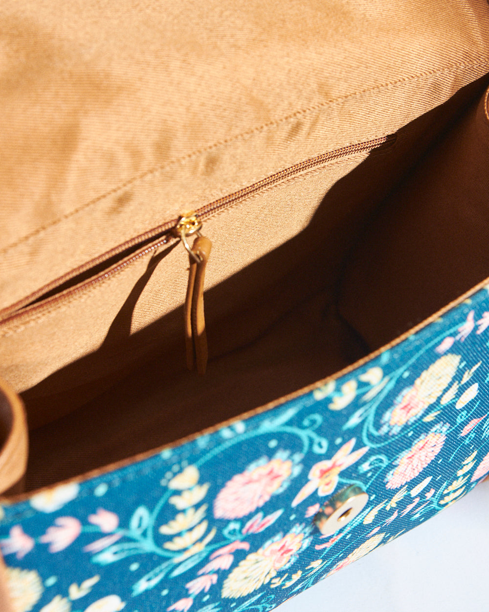 Teal by Chumbak Blue Bloom Crossbody Bag
