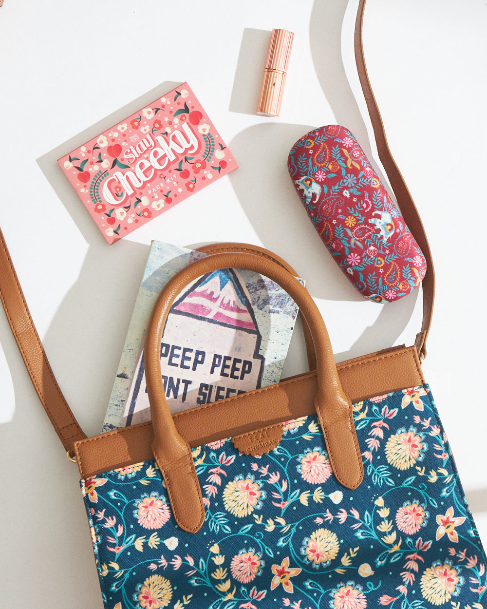 Teal by Chumbak Blue Bloom Hand Bag