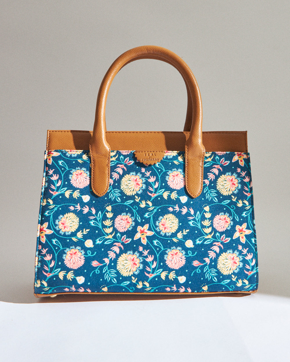 Teal by Chumbak Blue Bloom Hand Bag