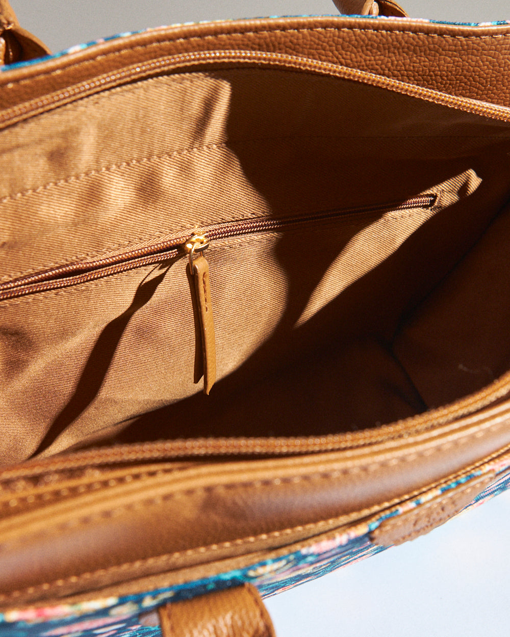 Teal by Chumbak Blue Bloom Hand Bag