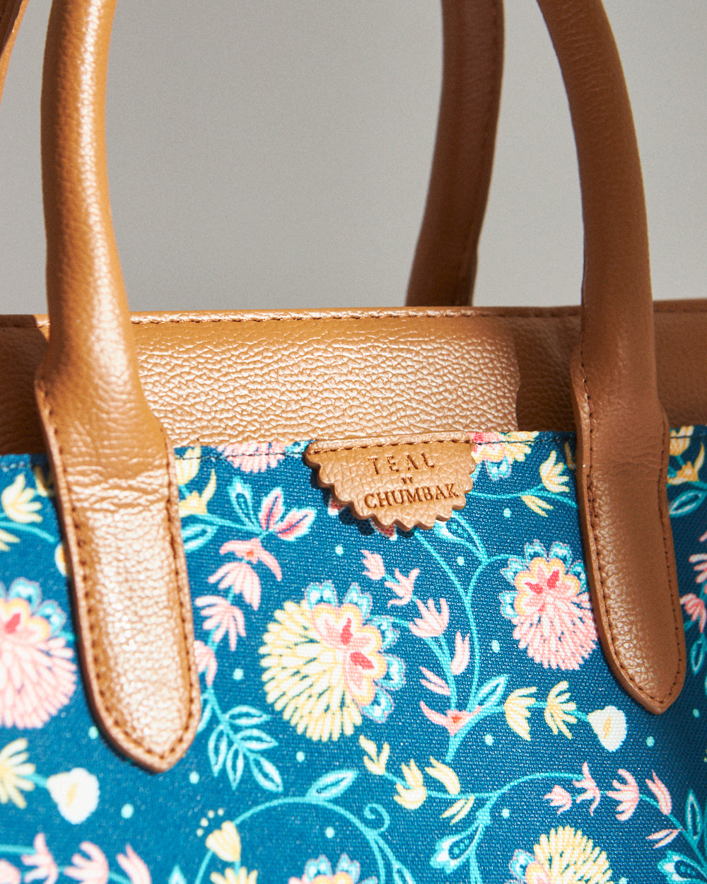 Teal by Chumbak Blue Bloom Hand Bag