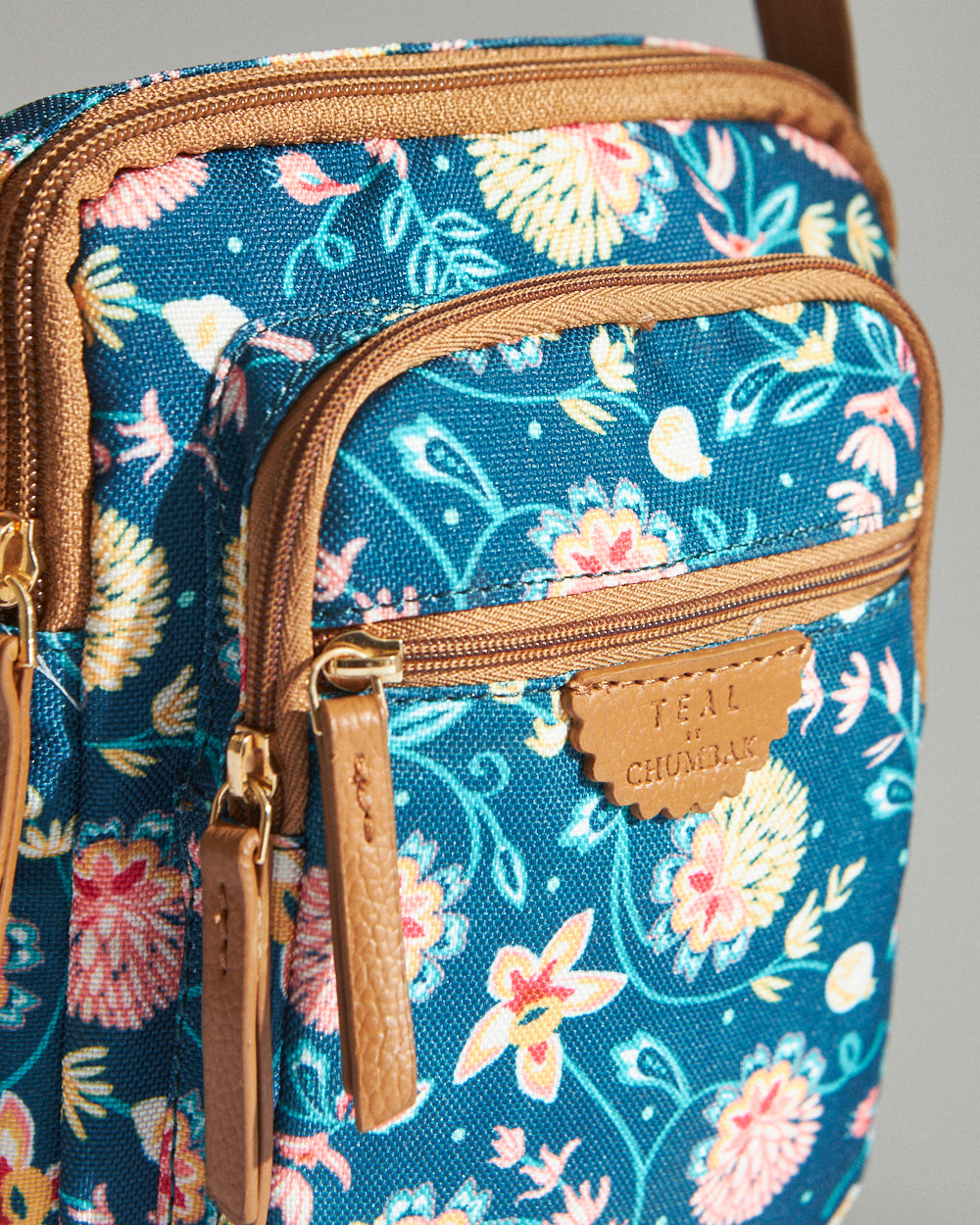 Teal by Chumbak Blue Bloom Wallet  Sling Bag