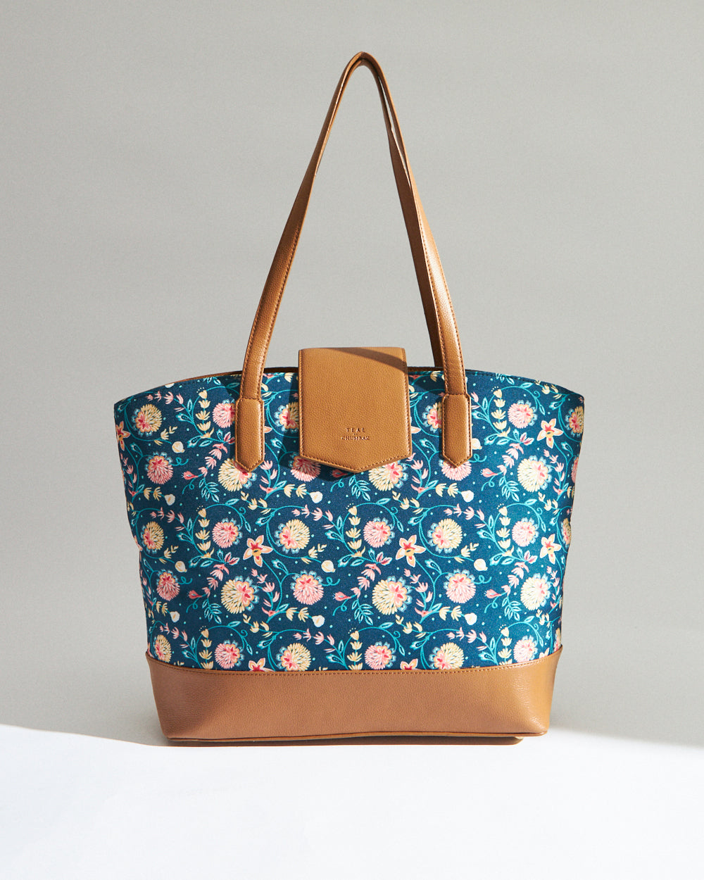Teal by Chumbak Blue Bloom Work Tote