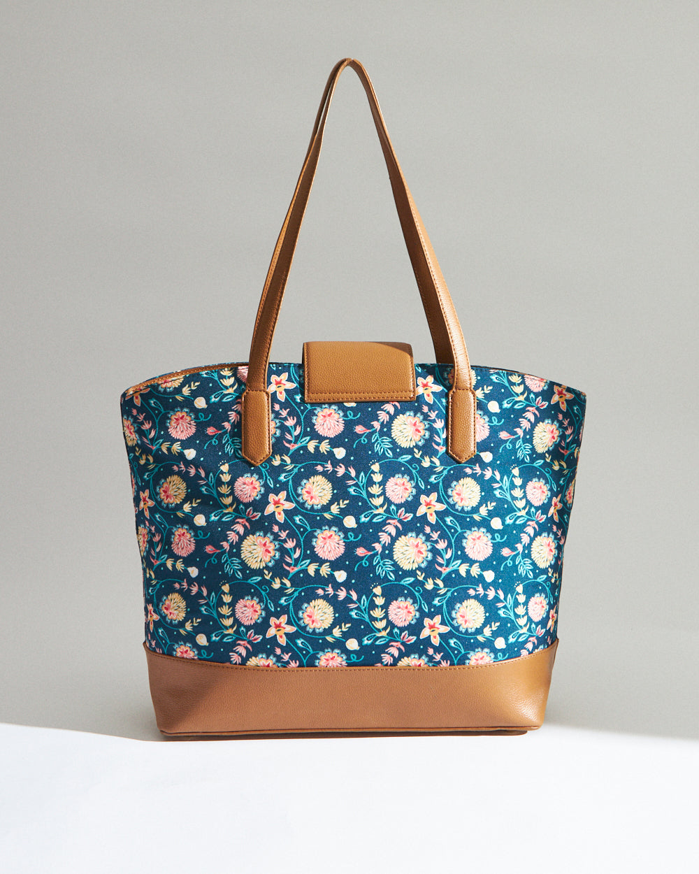 Teal by Chumbak Blue Bloom Work Tote
