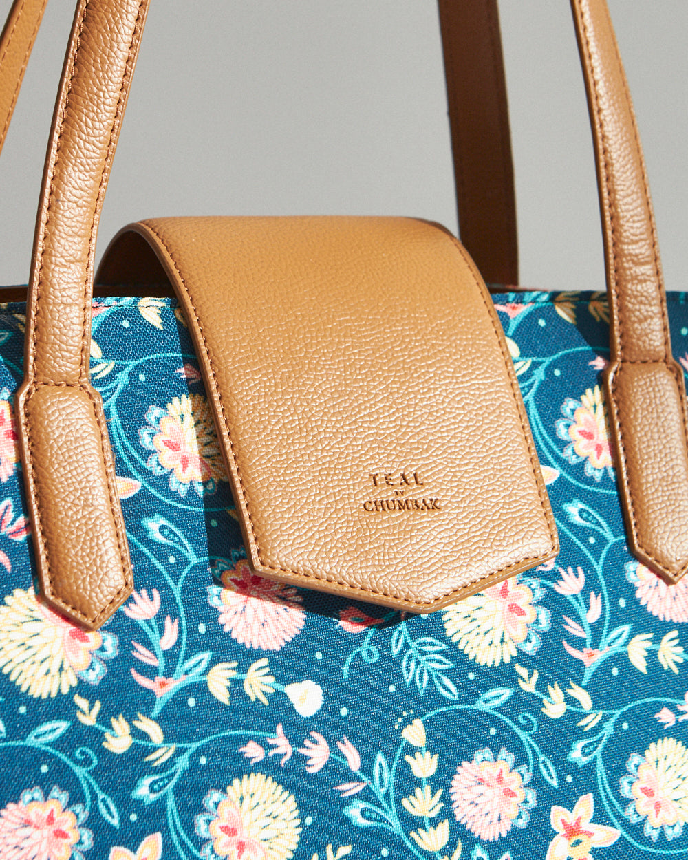 Teal by Chumbak Blue Bloom Work Tote