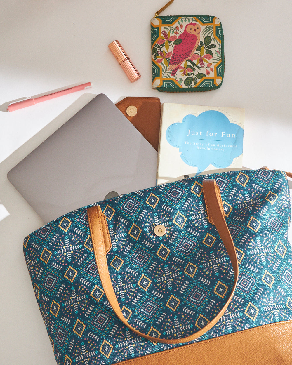 Teal by Chumbak Mexico Aztec Work Tote