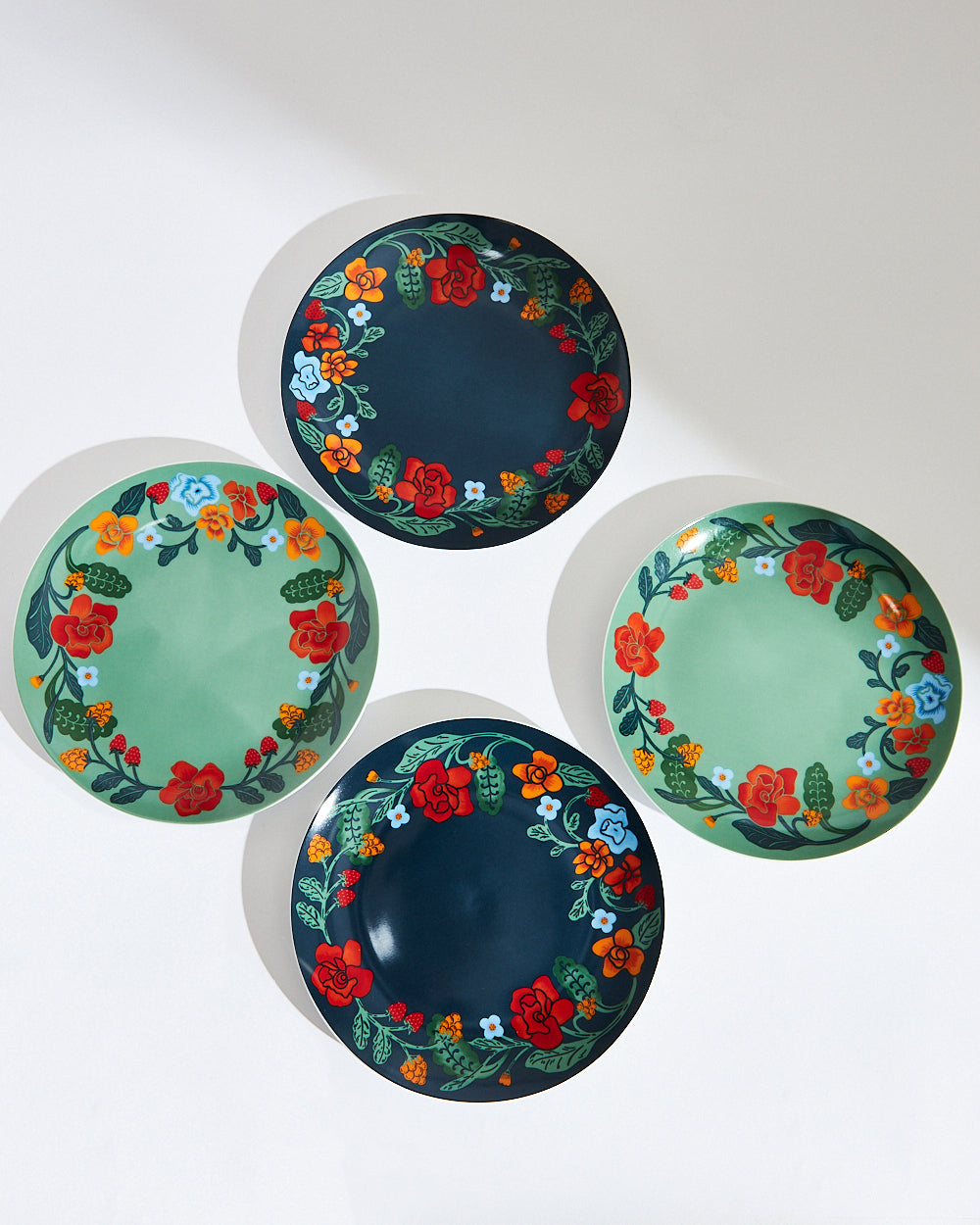 Tiara Bloom Snack Plates - Gift Set of 4