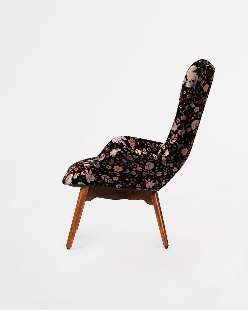 Mid Century Modern Wing Chair-Bohemian Paisley