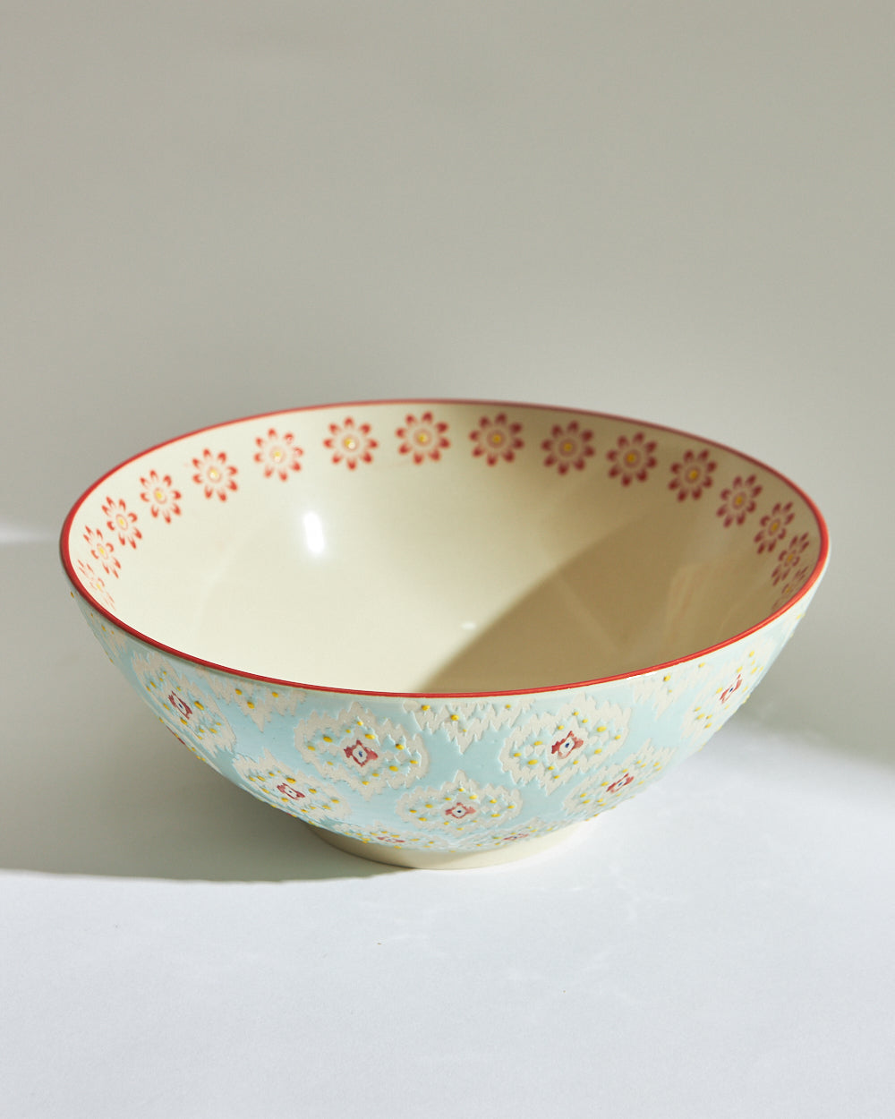 Ikat Fusion Large Serving Bowl | Blue