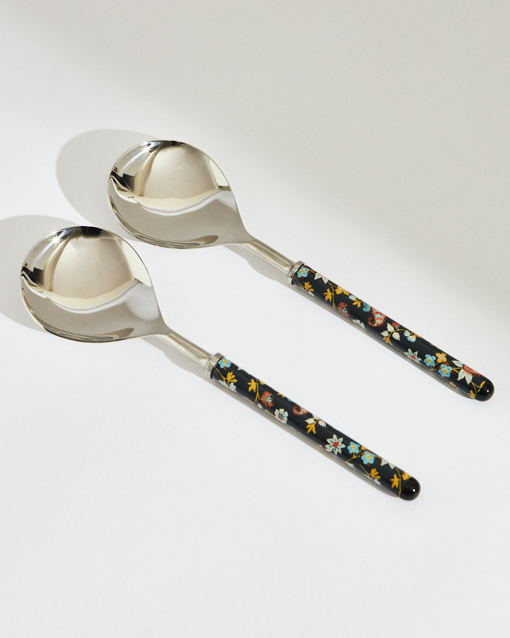 Pixel Paisley Serving Spoons Black (Set of 2)