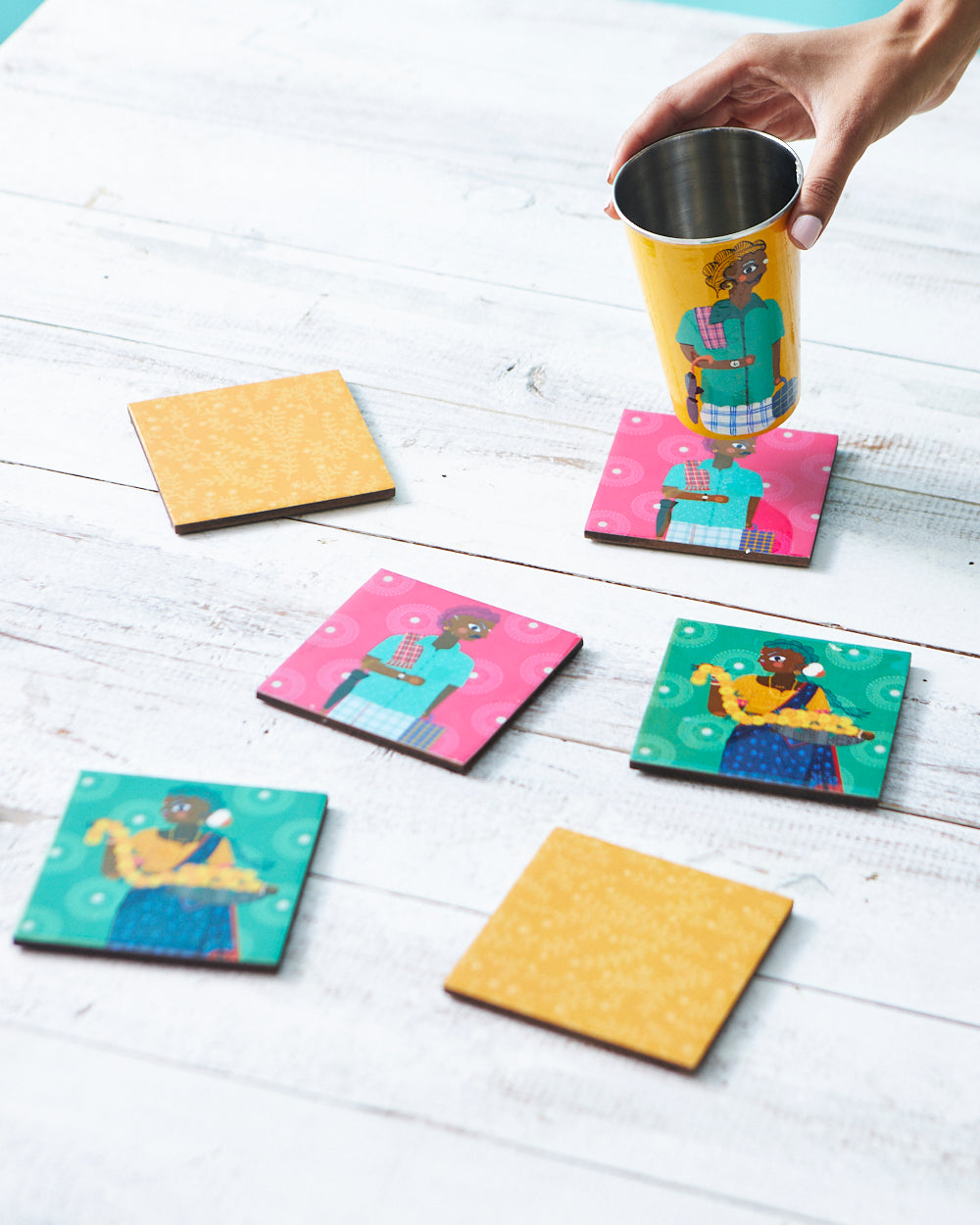 Folk Funk Coaster set