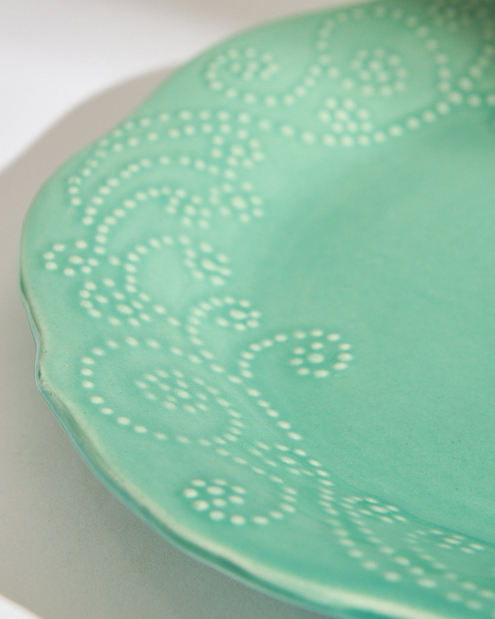 Essentials Lace Dinner Plate, Green