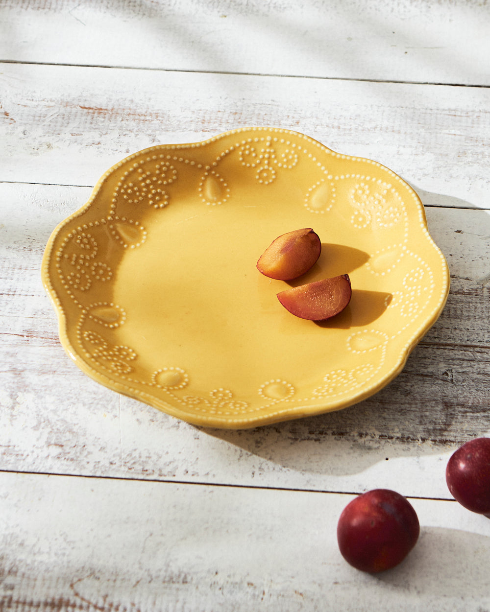 Essentials Lace Quarter Plate, Yellow